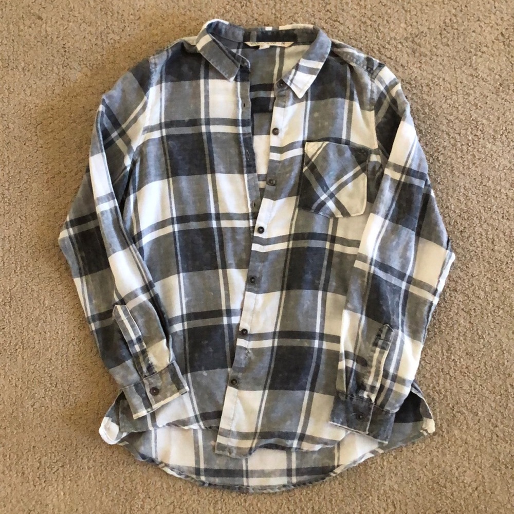 Gray and White Flannel